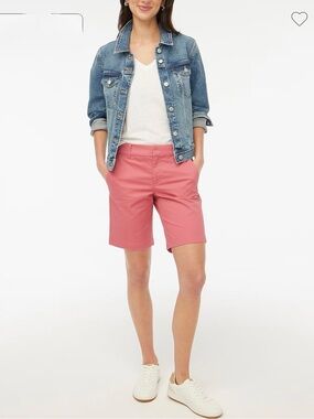 J. Crew 9" Frankie bermuda chino shorts Size 14 Dusty Red BNWT